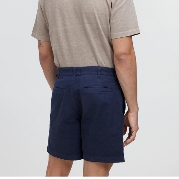 Madewell after midnight Cotton-Hemp Blend Pleated Shorts - Picture 4 of 6